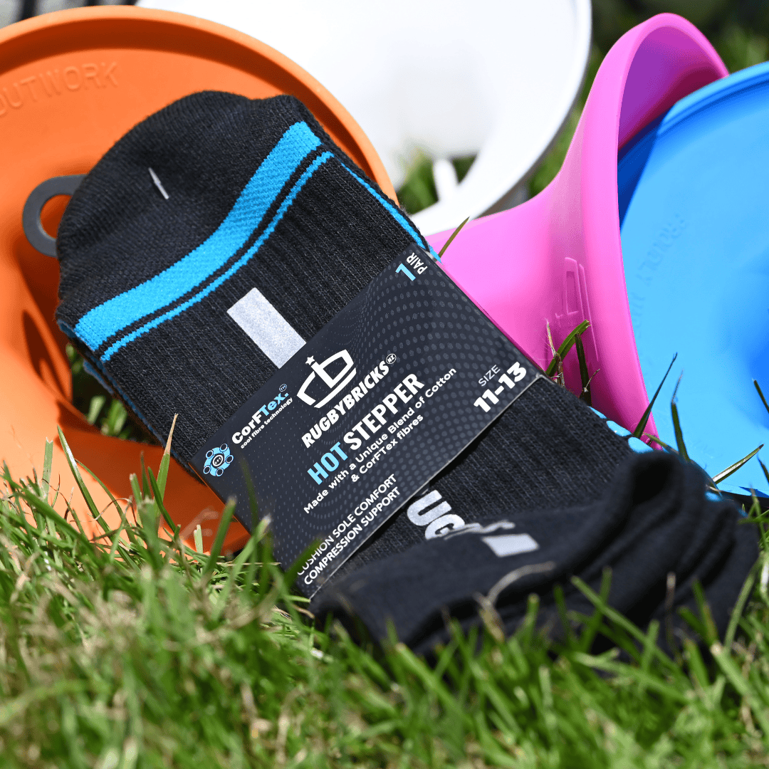 Junior Hot Stepper Grip Socks - Rugby Bricks - HS - WLB5/7 - 