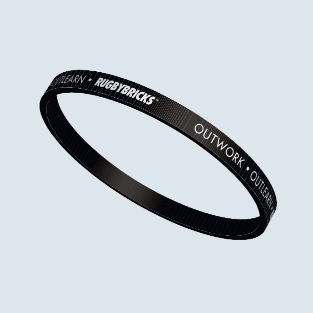 Outwork Outlearn Wristband - Rugby Bricks - RBWB - MB - P - Sports Equipment