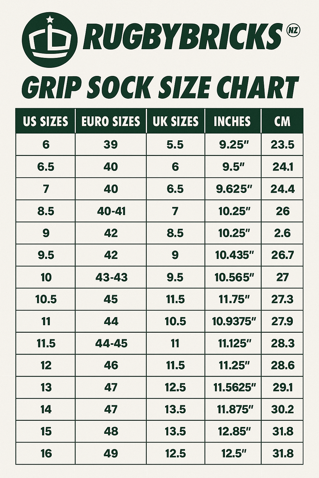 RB Star Grip Socks - Rugby Bricks - RBGS - MW - Sports Equipment